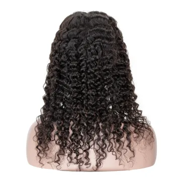 Best Selling Wholesale Hd Lace Front Wig Human Hair  Natural Hairline  Deep Wave Curly 4X4 Lace Wig 24Inches For Black Women