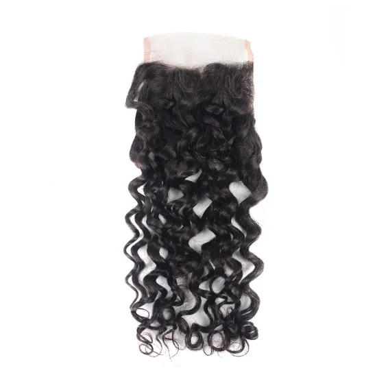 Wholesale Cheap Cambodian Water Wave Three Part 180% Density Lace Closure