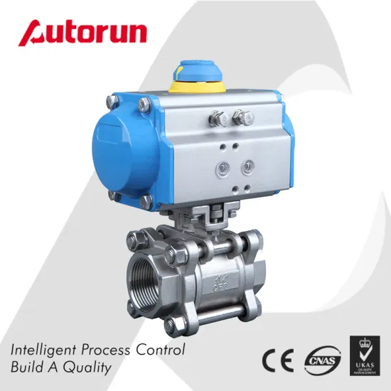Stainless Steel Pneumatic Three Pieces Ball Valve