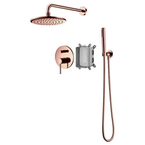 Rain Brass Complete Shower System With Rough-In Valve