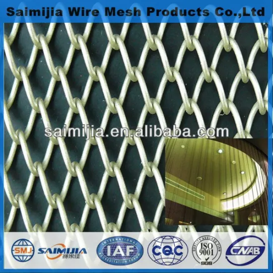 Fashionable architectural decorative metal mesh fabric drapery curtain