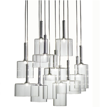 12 Lights Pendant Ceiling Fixture: Integrated LED Kitchen Light with Remote Control