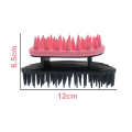 cuero cabelludo de masaje de cepillo para el cabello de silicona de doble cara