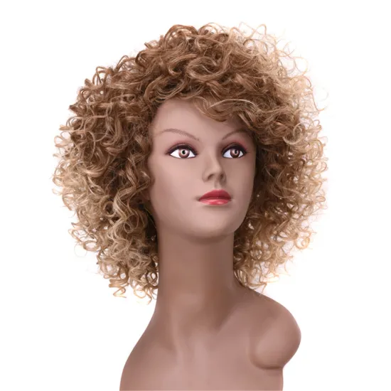 Short Curly Wigs For Women In Synthetic None Lace Wigs 10 Inch Ombre Color Curly Synthetic Wig Heat Resistant Hair Best Selling