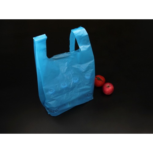 Custom Private Label LDPE Tshirt Package Bio Carry Bag Biodegradable Plastic Carry Bag