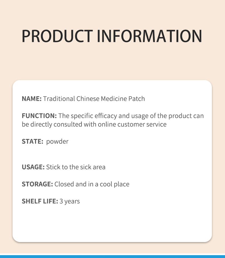 Traditional Chinese Medicine Patch