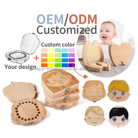 Customizable Natural Wood Tooth Keepsake Boxes: Perfect Gifts for Boys and Girls
