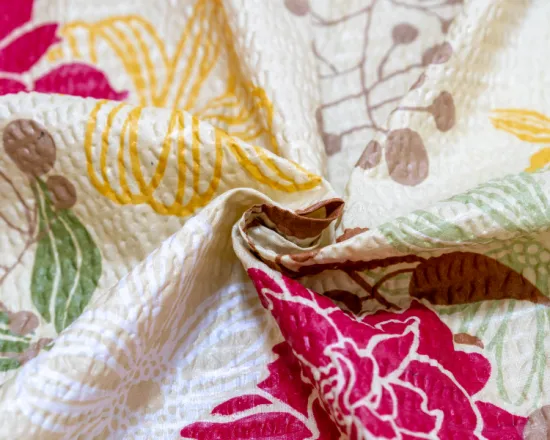 Mattress Printing Fabric With Bubble Finished