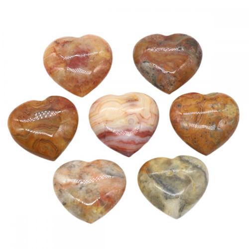 Love Heart Crystal Stones 0.8 Inch Worry Palm Pocket Healing Chakra