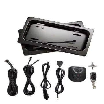 2024 Electric Retractable Car License Plate Frame with Remote Flipper for US Single License Plates