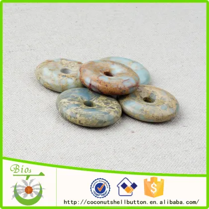 30mm natural shoushan stone donut pendant factory wholesale