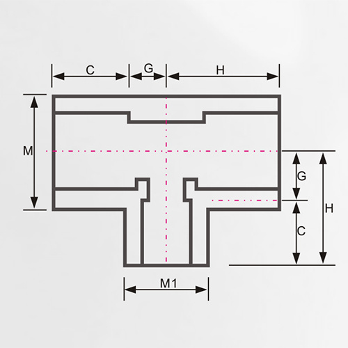 DIN PN16 Alimentation en eau Upvc Tee Couleur gris