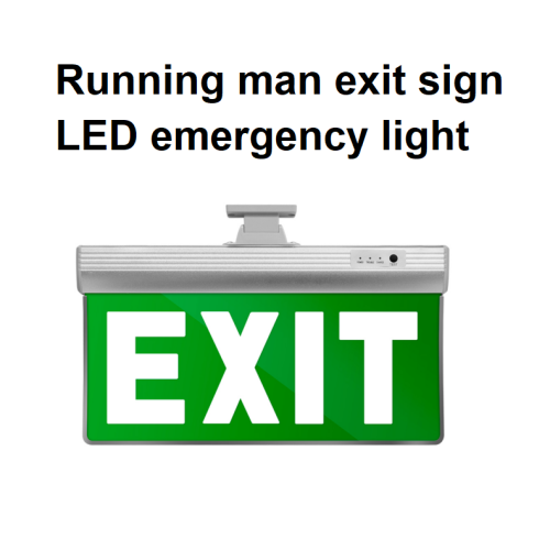 Luce di emergenza per segnale di uscita a LED installata