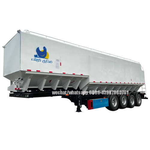 60m³ BPW Axle Aluminium Alloy Poultry Feed Transport Semi Trailer