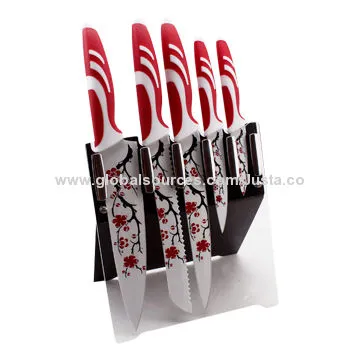 Pattern Knife Set with Folding Acrylic Holder
