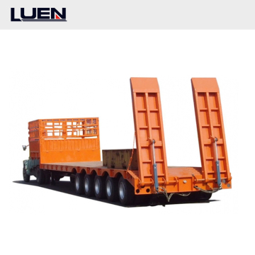 Luen China Factory Heavy Duty Hydraulic Lowboy Lowtting Detering Semi Semi Truck Trailer
