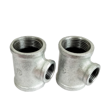 Industrial Grade Galvanized Reducing Tee with Square Edges