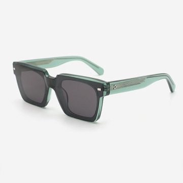 Square Acetate Unisex Clip-On Sunglasses 23A8069