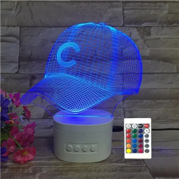 MLB Team Logo LED Night Light with Remote, Bluetooth Speaker, and Music Player