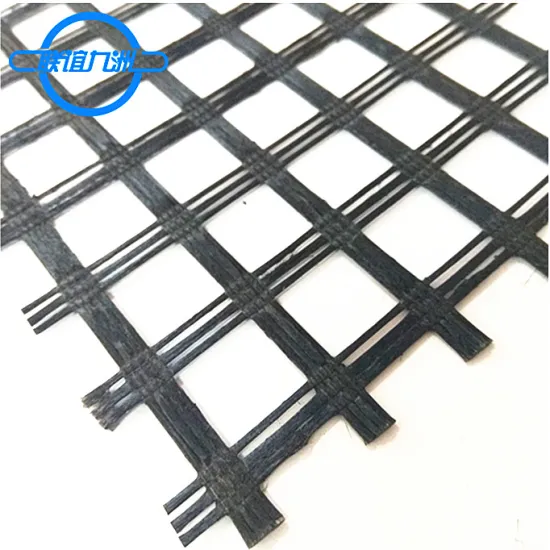High Strength Warp Knitted Polyester Geogrid Construction Equipment Price