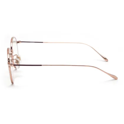 Unisex Retro Round Glasses Frames: Lightweight Titanium Alloy Myopia Eyeglasses