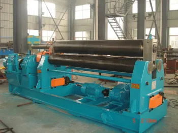 Carbon Steel Plate Rolling Machine Mechanical 3 Roller Symmetrical