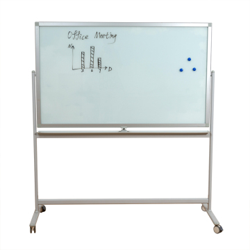 Tablero blanco de vidrio magnético móvil de 48 "x 32"