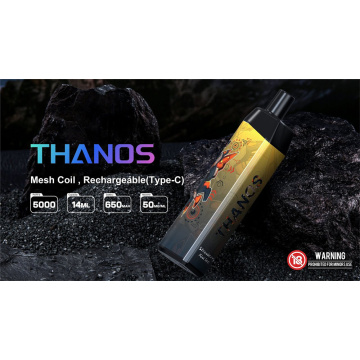 Yuoto Thanos 5000 퍼프 vape 영어/러시아 패키지