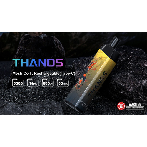 Yuoto Thanos 5000 퍼프 vape 영어/러시아 패키지