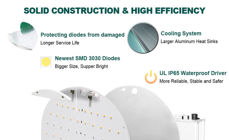 QB SMD3030 Cultivar el panel de luz Full Spctrum regulable