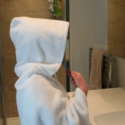 100% cotton Kids hooded bath towels