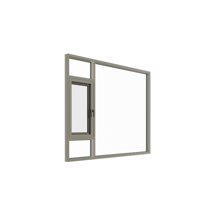Janela de batente de alumínio altamente hermética