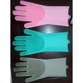 Heat resistant scrub silicone washing gloves