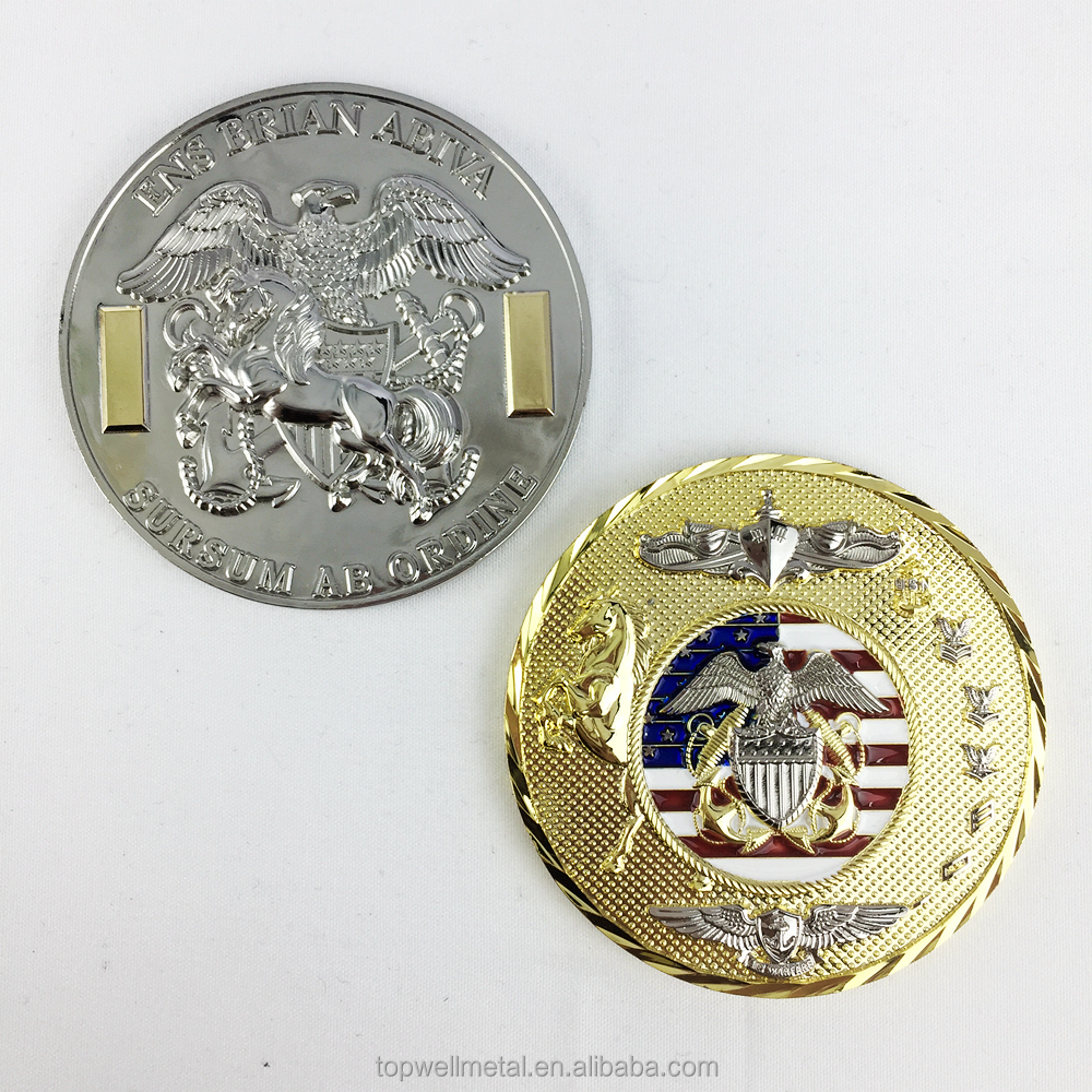 Soft enamel logo silver plated metal custom skulls bottle opener design commemorative coin3