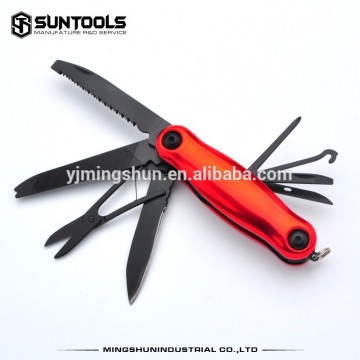 Latest design easy to use aluminum handle multi function folding type camping knife