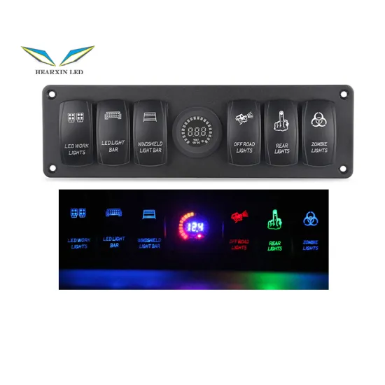 6Pod Rocker Switch Panel for Wrangler JK - Control Headlights and Work Light Bar with Blue Backlight