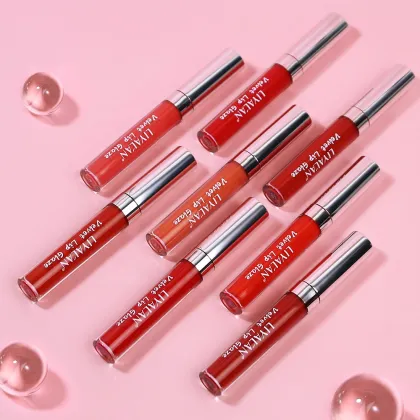 Vegan Matte Liquid Lip Gloss - 8 Colors Lipstick Makeup Lipgloss Velvet Lip Glaze