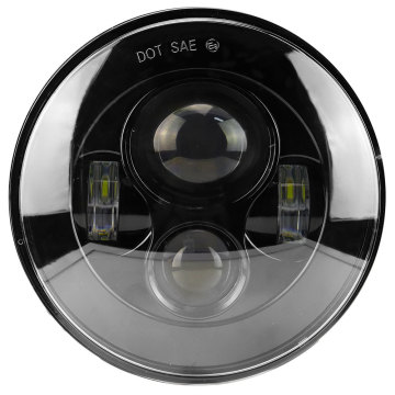 ไฟหน้า 7 "รอบ H4 LED สำหรับ Wrangler Harley Motorcycle 40W