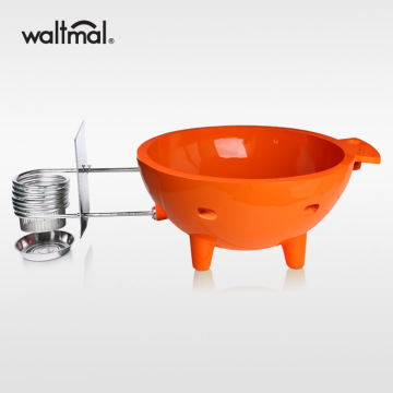 Waltmal Outdoor Hot Tub in Orange Red