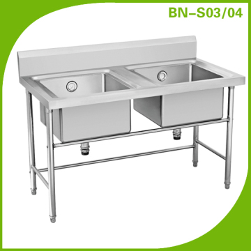 Commercial Industrial steel Kitchen Sink/Bathroom Sink BN-S03/04