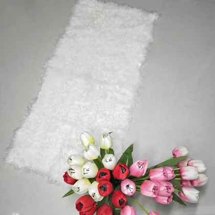 Factory price genuine 55x110cm baby kalgan lamb fur skin plate