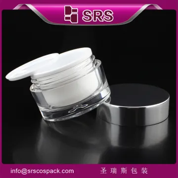 SRS cosmetic acrylic jar container ,cosmetic plastic jar for eye cream