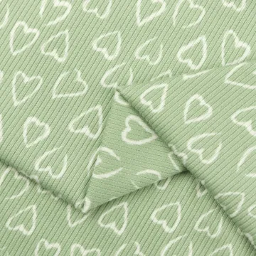Printed Polyester Spandex Rib Velvet Fabric