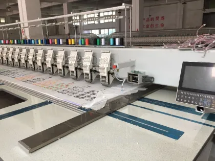 9Colors 12Heads all Kinds of Pattern Designs Flat Computerized Embroidery Machine