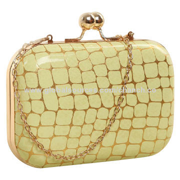 New Arrival Women's Clutch Bags with Stone Pattern and Golden Chain, OEM Designs are Welcome