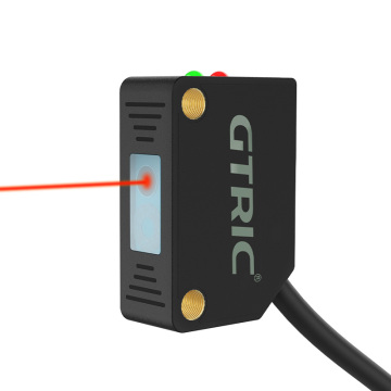 10-30VDC GTRIC Square Photoelectric Switch with Infrared Beam, Visible Spot and 3-Wire PNP Diffuse Reflection Sensor
