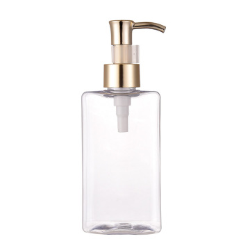 Plastik jelas Frosted Square Makeup Remover Oil Bottle