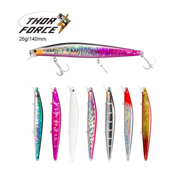 Thorforce 148 mm zwevende minnow lokt voor zeewatertrollen en gieten