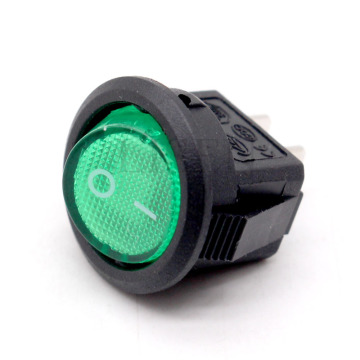 Round Rocker SPST Mini Toggle Switch 3A 250VAC/6A 125VAC