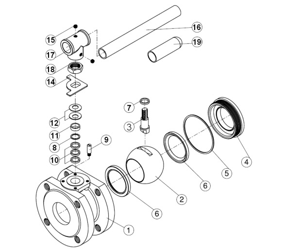 Stainless Steel Wafer Ball Valve1